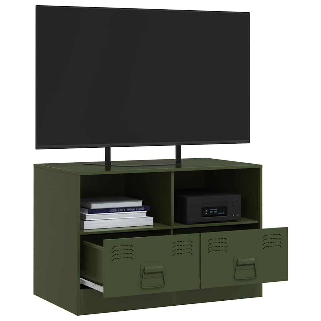 TV ormarić maslinasti 67 x 39 x 44 cm čelični Zelena