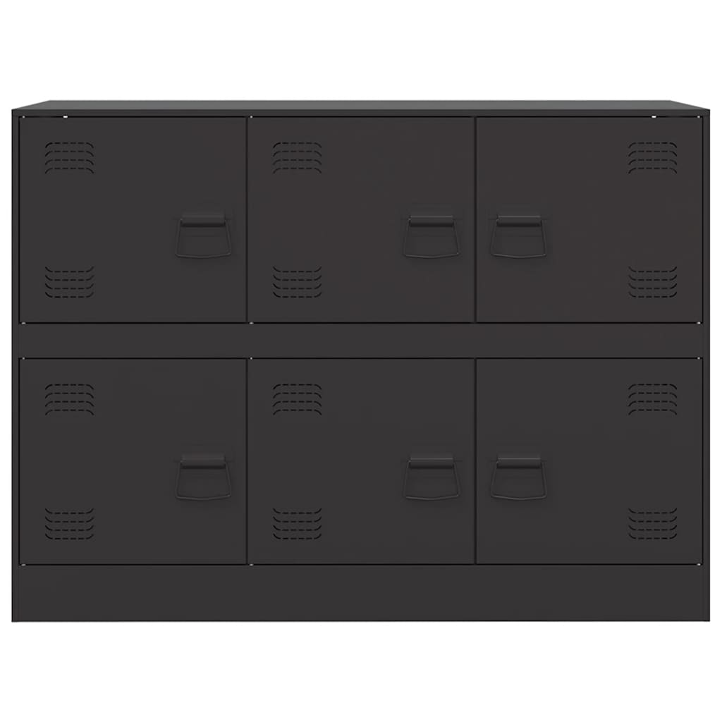 Komoda crna 99 x 39 x 73 cm čelična