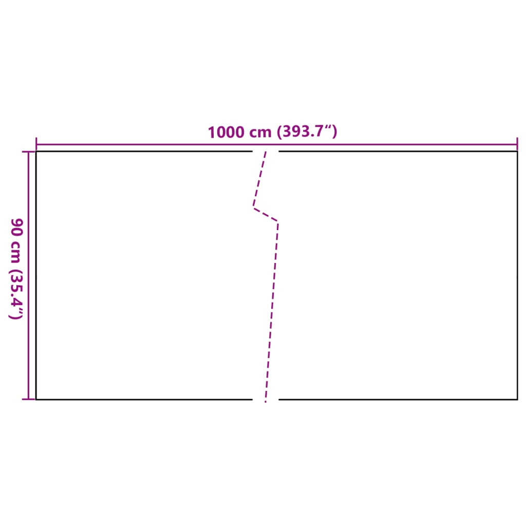 Balkonski zaslon crni 1000 x 90 cm od poliratana