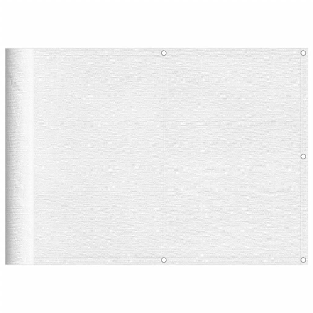 Balkonski zaslon bijeli 75 x 700 cm 100 % poliester Oxford