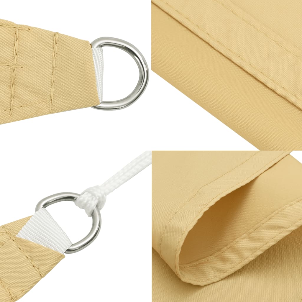 Jedro protiv sunca boje pijeska 3x3x3 m 100 % poliester Oxford