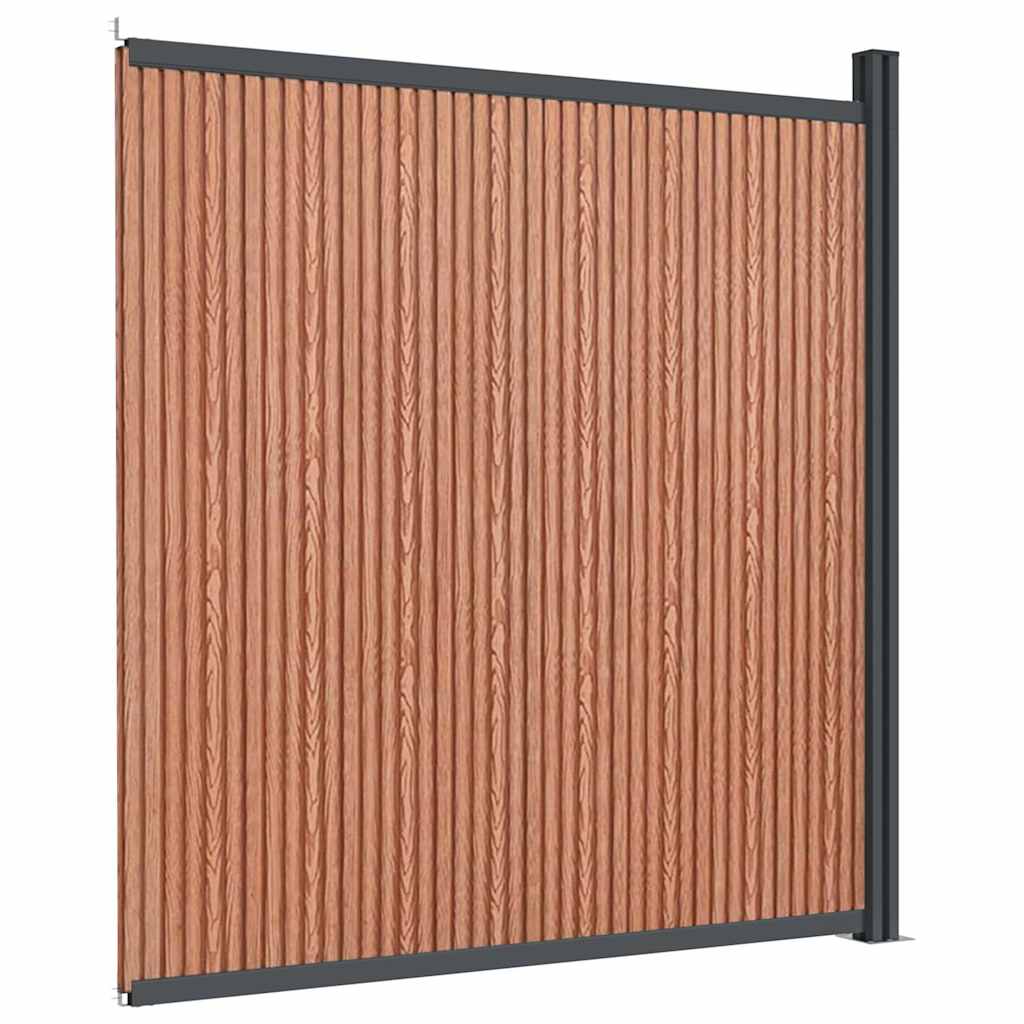 Panel za ogradu smeđi 173 x 186 cm WPC
