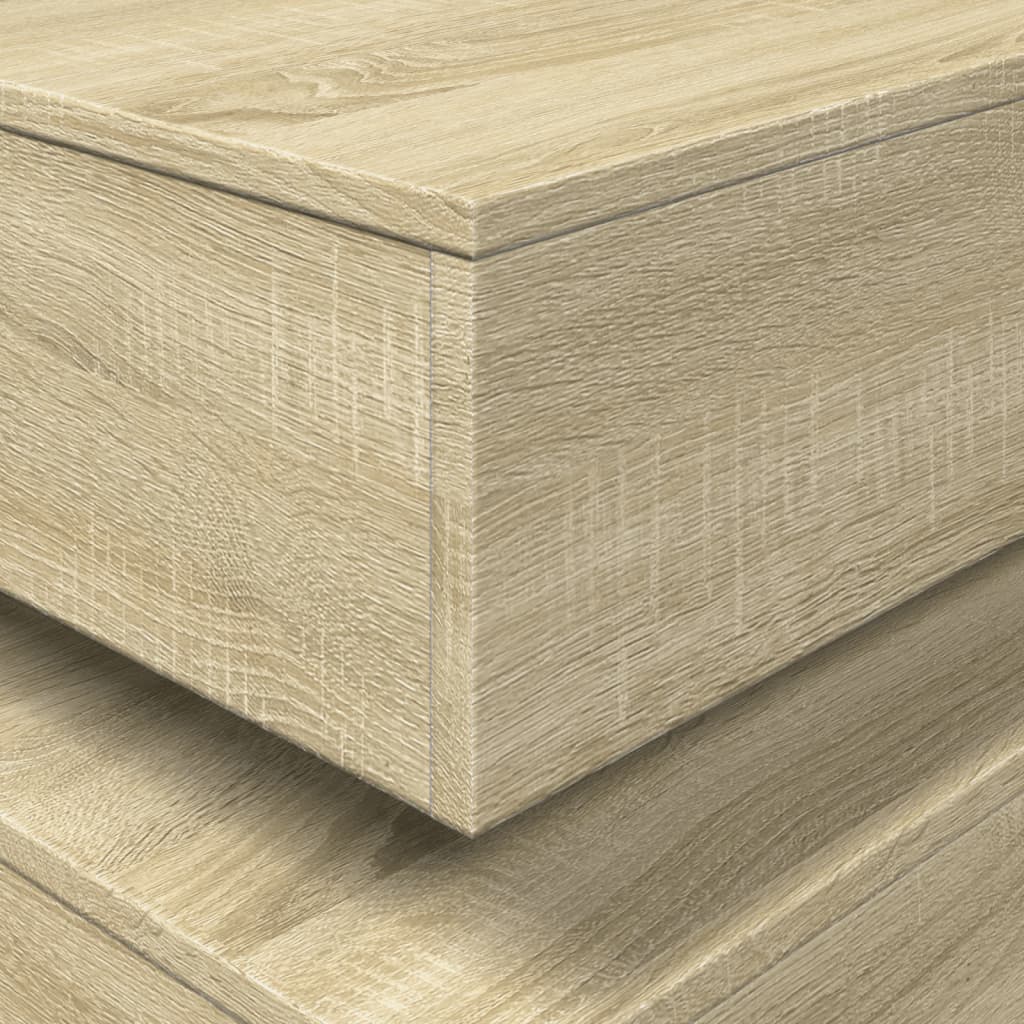 Ormarić za uzglavlje LED boja hrasta sonome 50x50x40 cm Smeđa