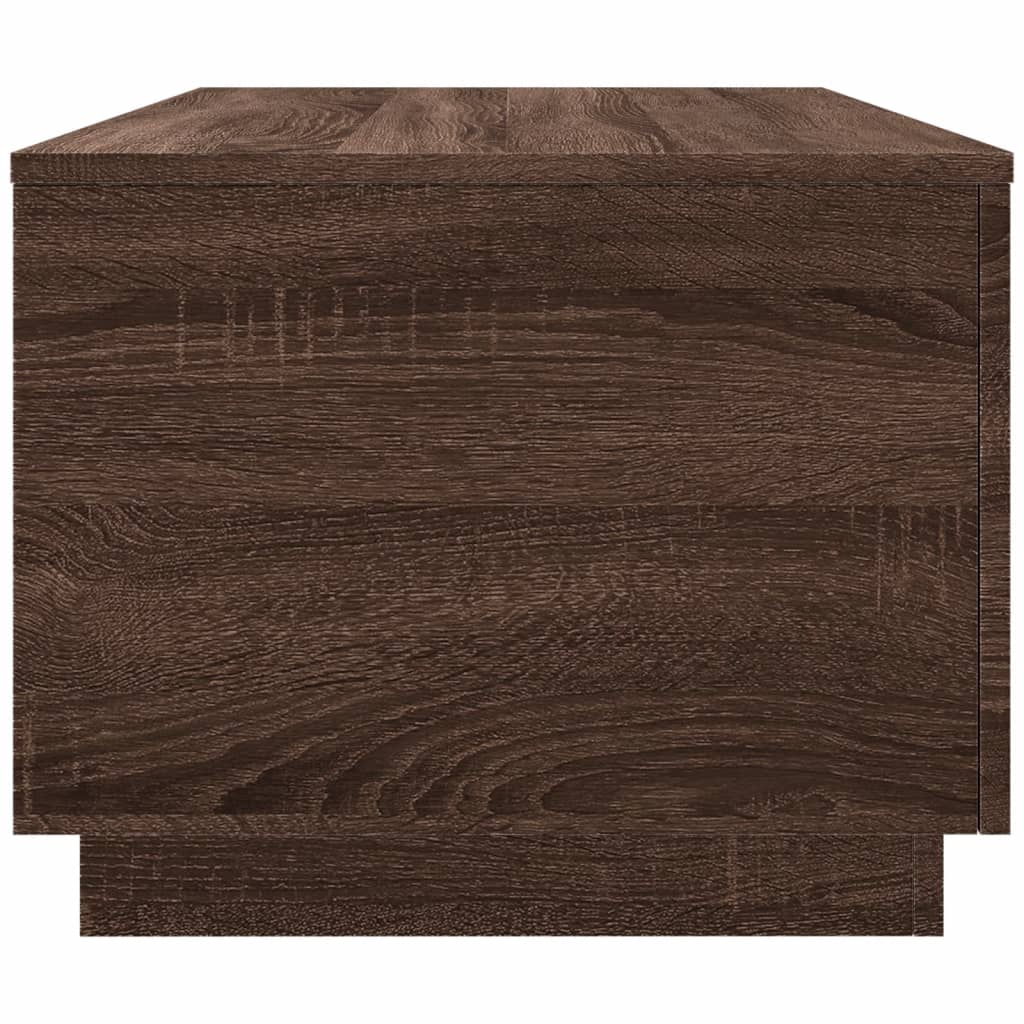 Stolić za kavu s LED svjetlima smeđa boja hrasta 90x50x40 cm