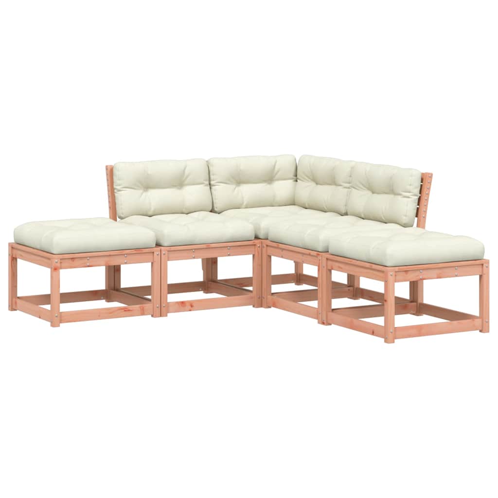 5-dijelni set vrtnih sofa s jastucima od masivne duglazije