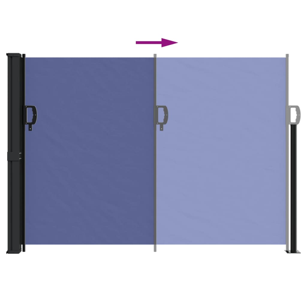 Bočna tenda na uvlačenje plava 140 x 500 cm