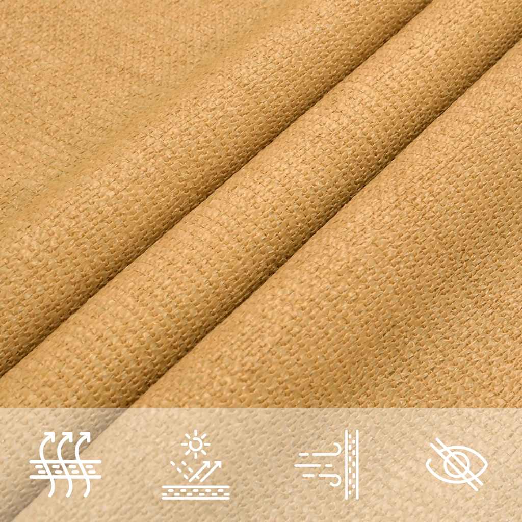 Jedro za zaštitu od sunca 160 g/m² Kvadratni pijesak 2,5x2,5 m HDPE