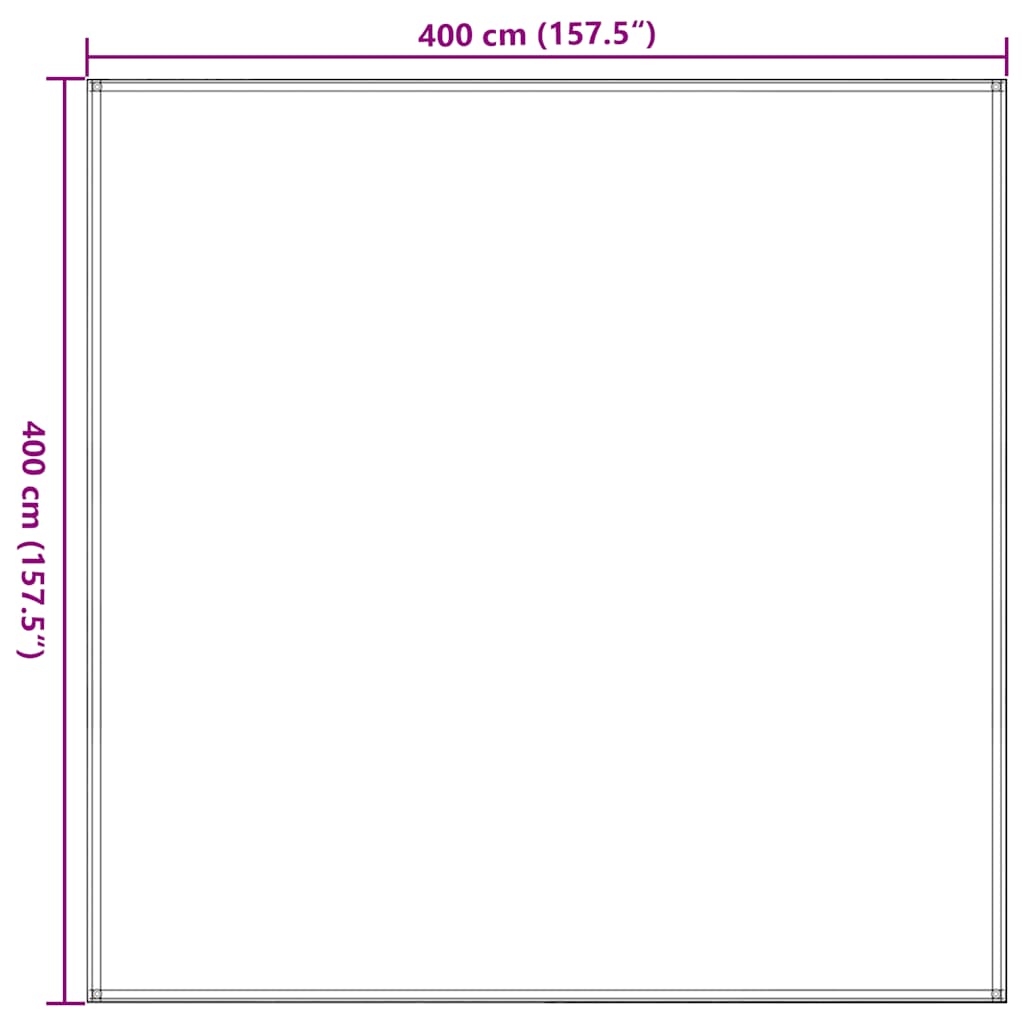 Tepih za šator svijetlozeleni 400x400 cm HDPE