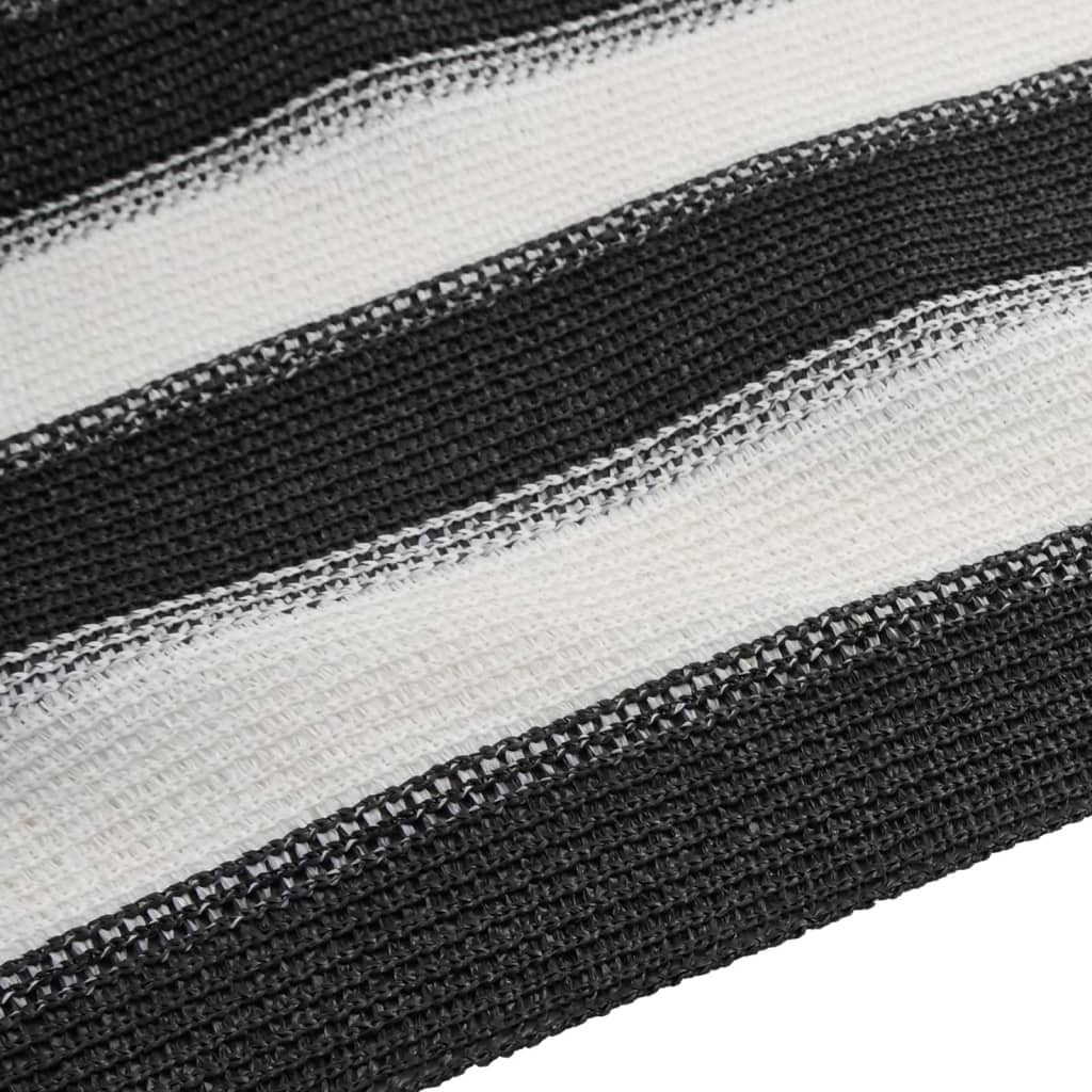Mreža za privatnost antracit-bijela 1,5 x 10 m HDPE 150 g/m²