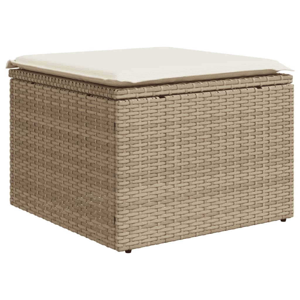6-dijelni set vrtnih sofa s jastucima bež od poliratana 85 x 62 x 69 cm