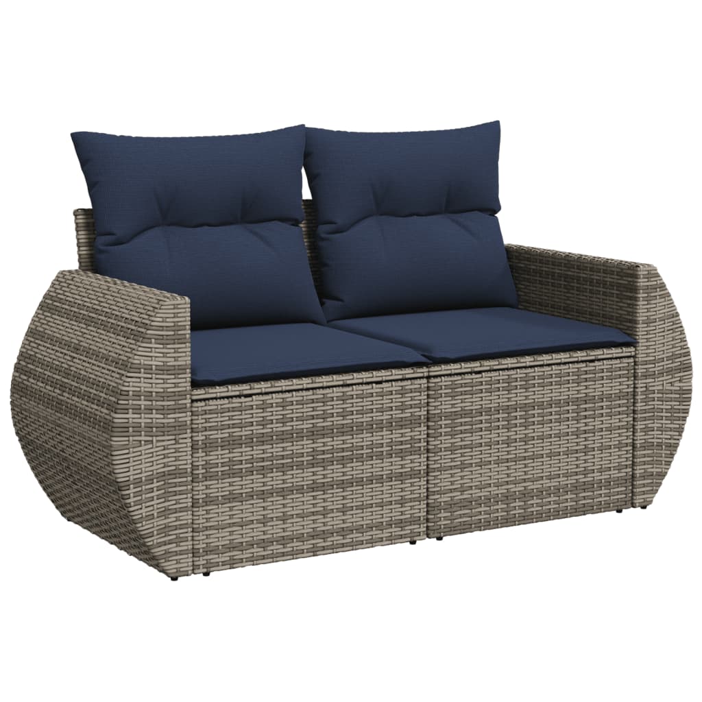 11-dijelni vrtni set s jastucima, sivi poliratan