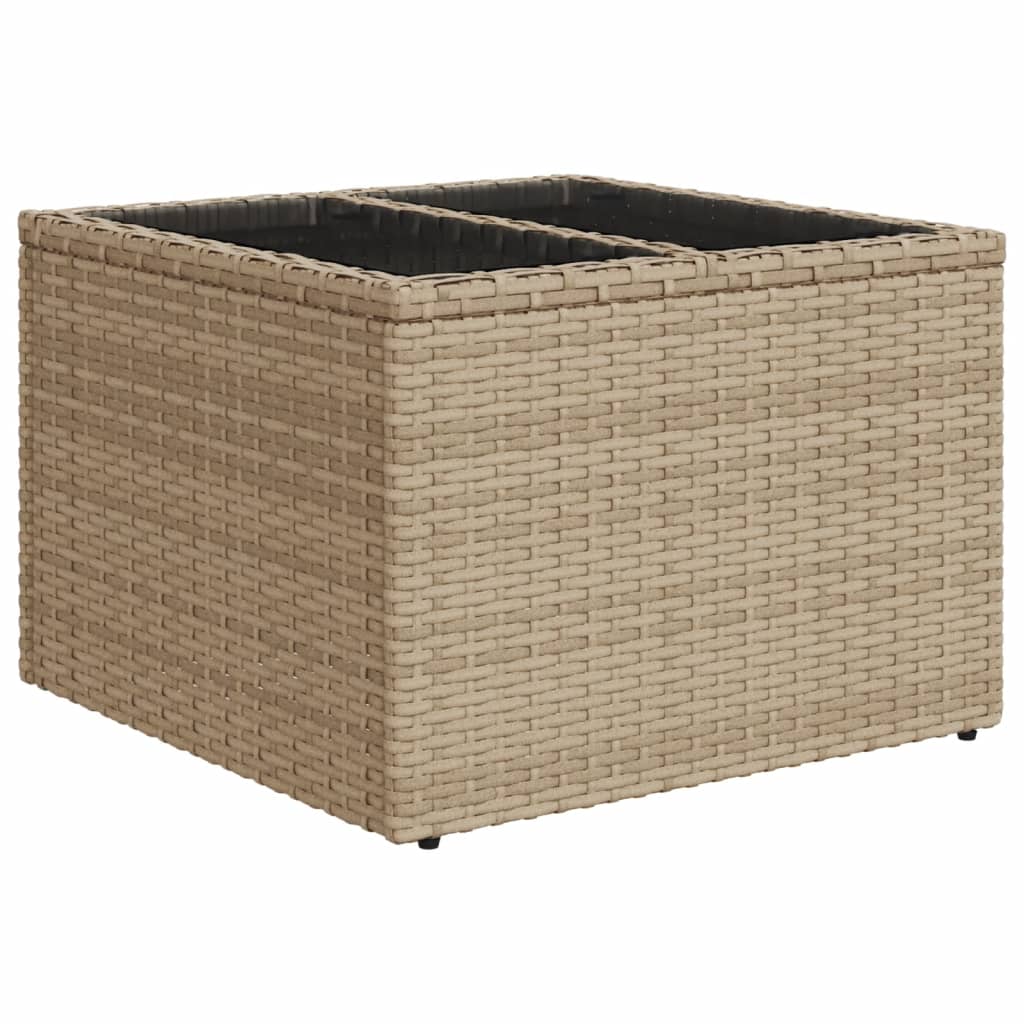 6-dijelni set vrtnih sofa s jastucima bež od poliratana 93 x 62 x 69 cm