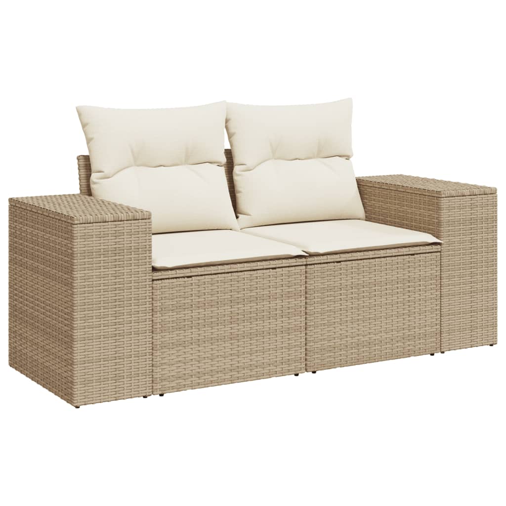 7-dijelni set vrtnih sofa od poliratana s jastucima bež 93 x 62 x 69 cm