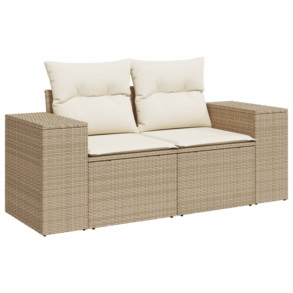 5-dijelni vrtni set sofa s jastucima bež od poliratana 62 x 62 x 69 cm