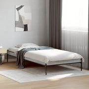 Okvir za krevet boja hrasta 90x200 cm konstruirano drvo i metal Siva 90 x 200 cm