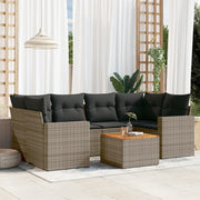 7-dijelni set vrtnih sofa sivi od poliratana Siva 66 x 62 x 69 cm