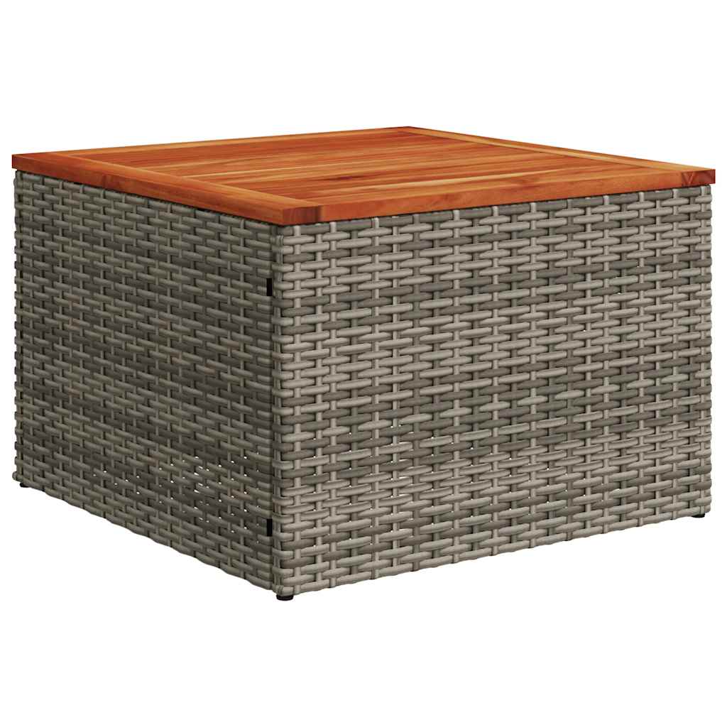 Vrtni set od 10 dijelova s jastucima, sivi poliratan