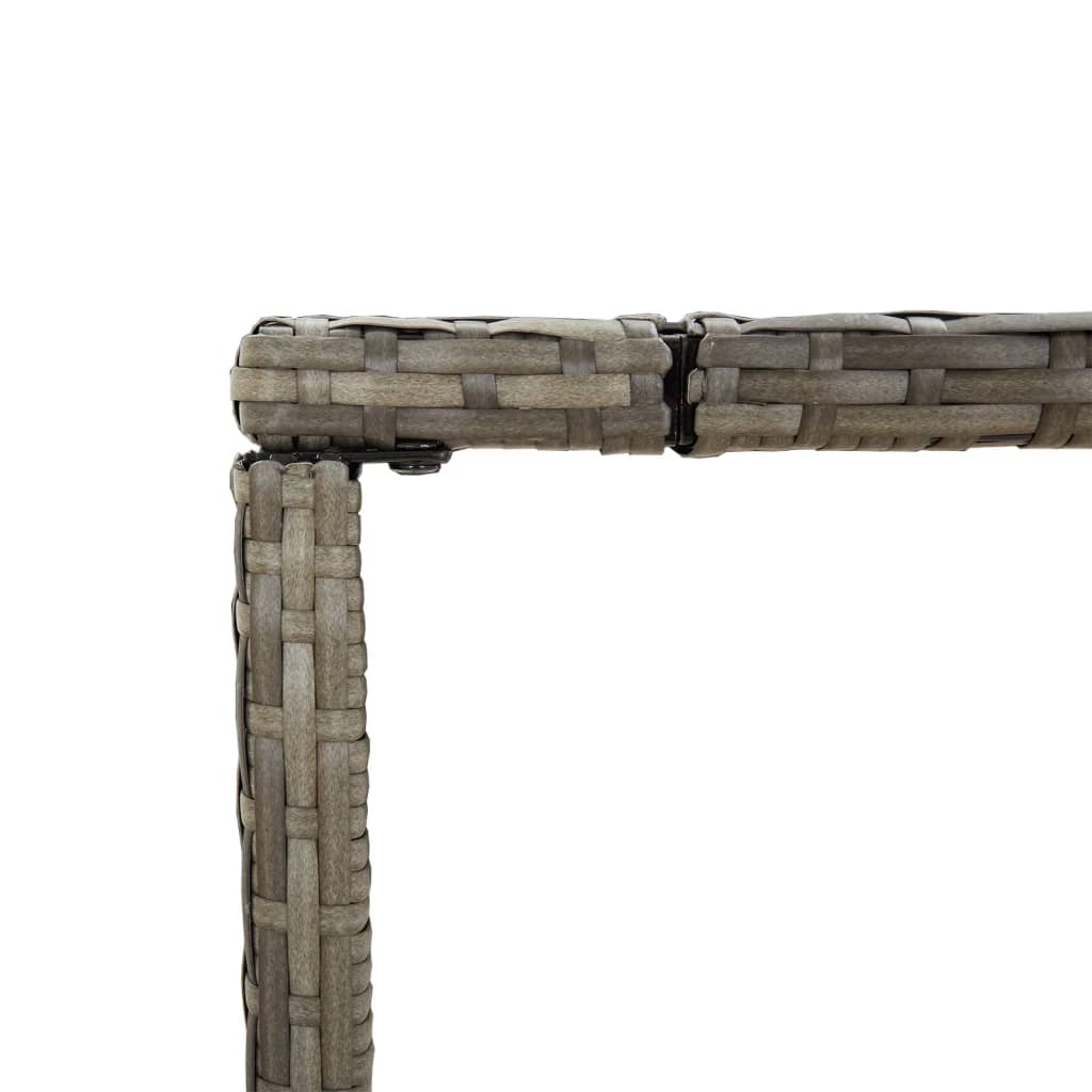 5-dijelni vrtni barski set od poliratana s jastucima sivi Siva 110 x 70 x 110 cm