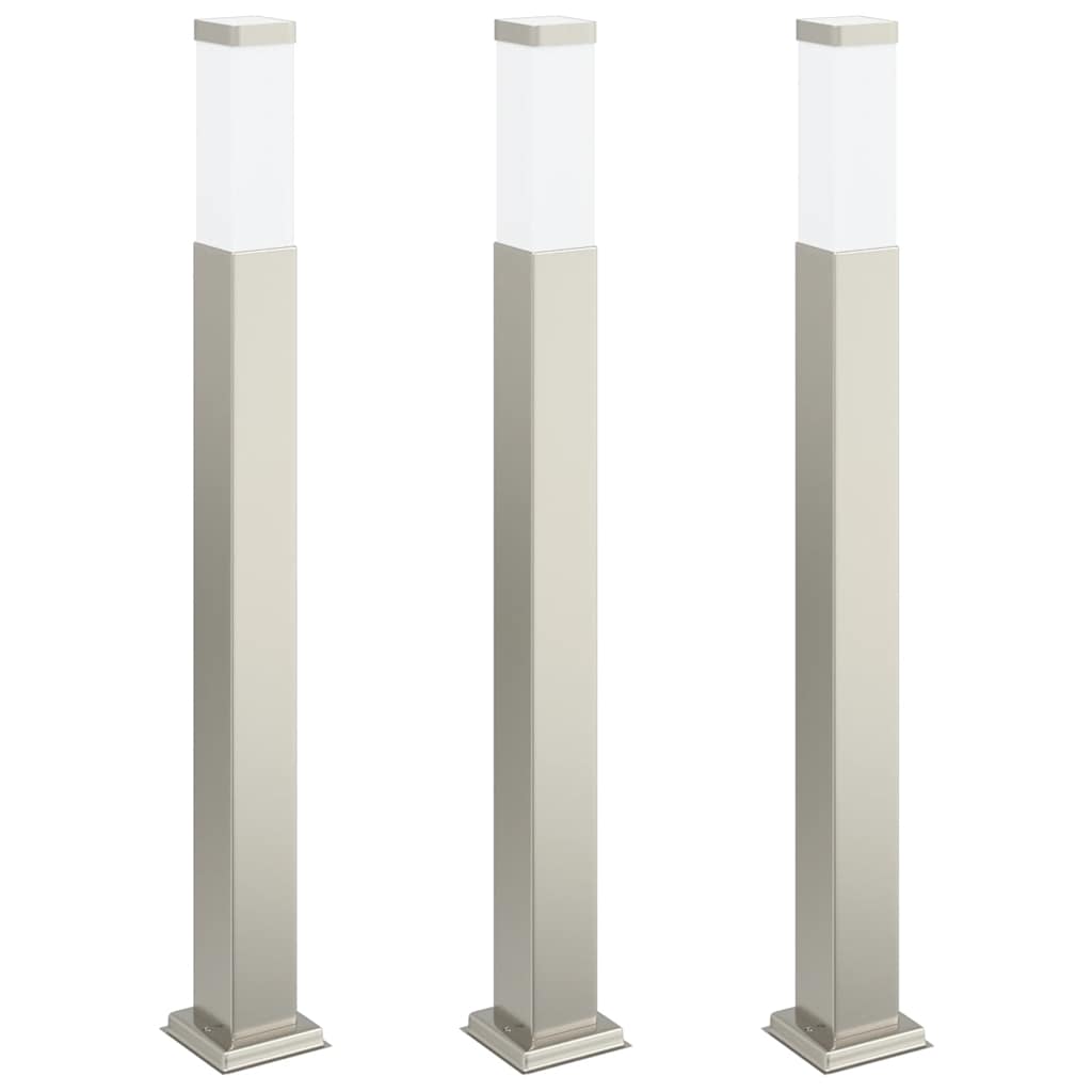 Stupić za zidne lampe 3 kom 80 cm nehrđajući čelik IP44