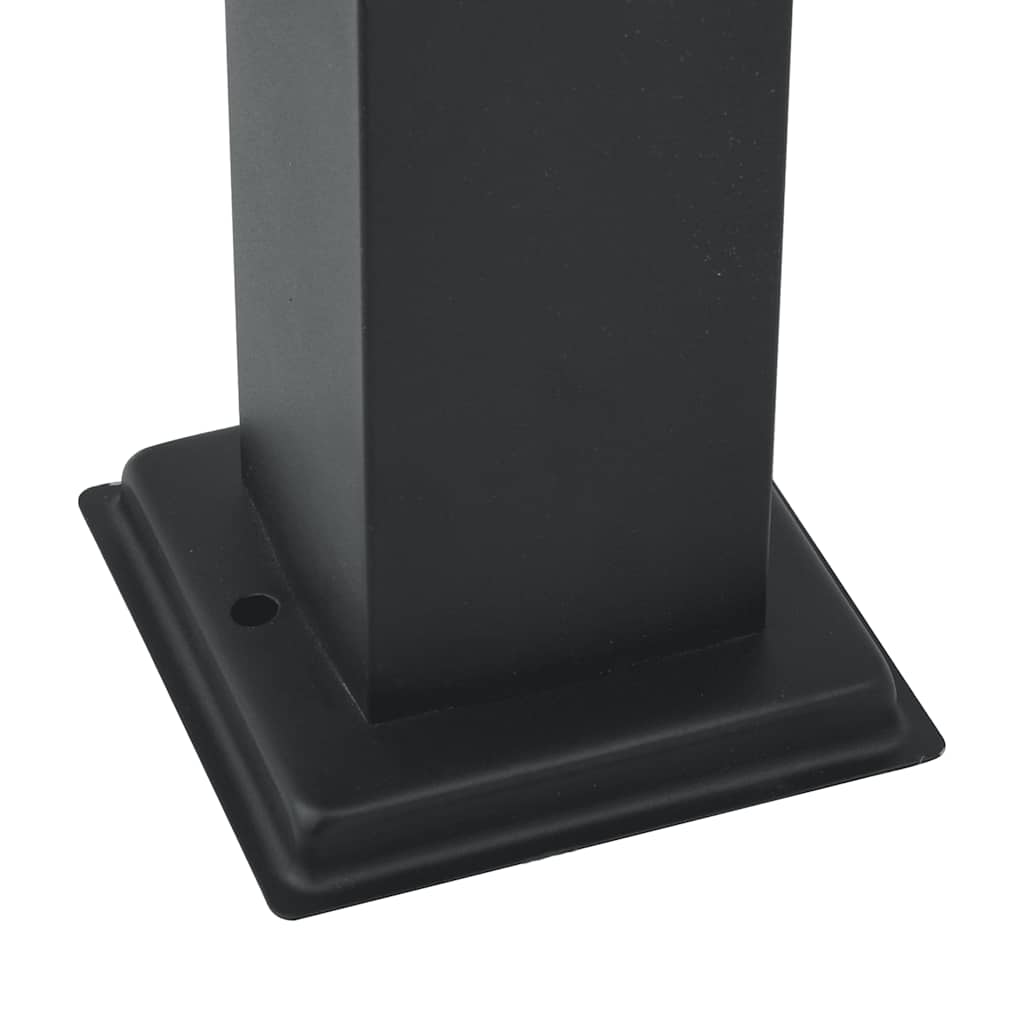Stupić za zidne svjetiljke 3 kom 80 cm crne IP44