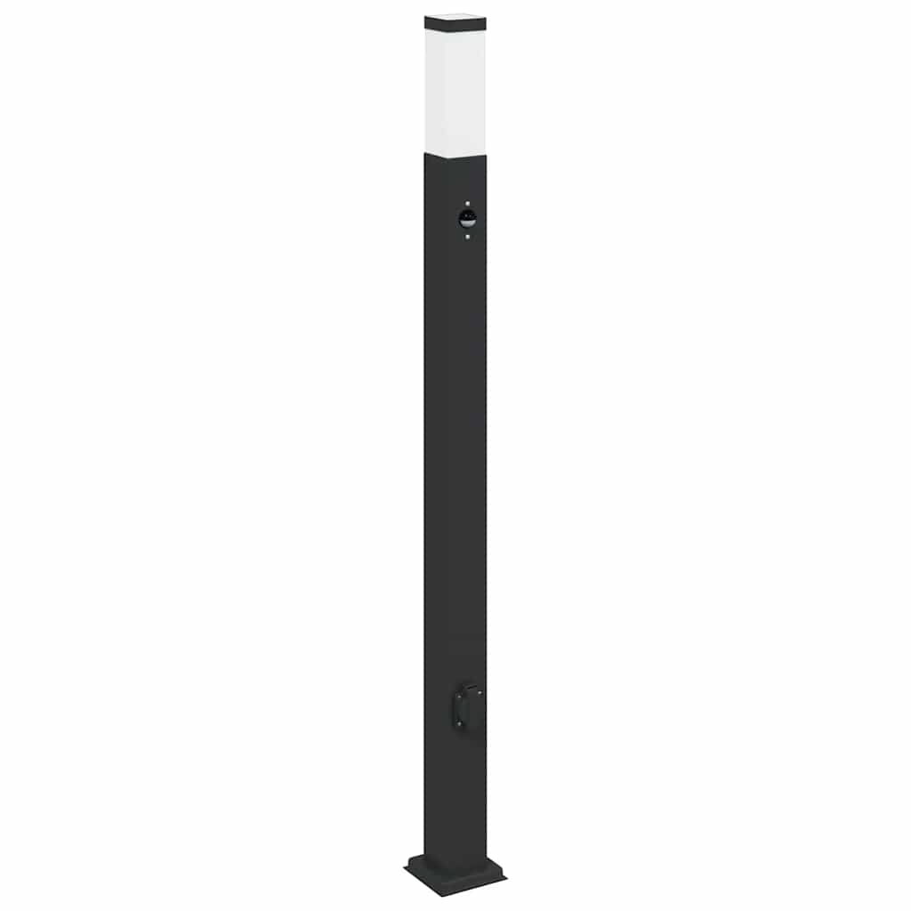 Stupić sa senzorom i utičnicom 110 cm Crna IP44