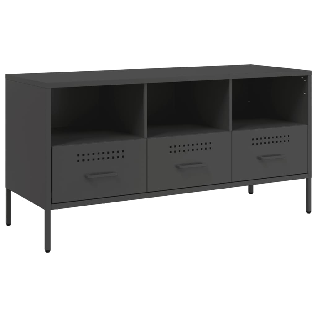 TV ormarić crni 100,5 x 39 x 50,5 cm čelični