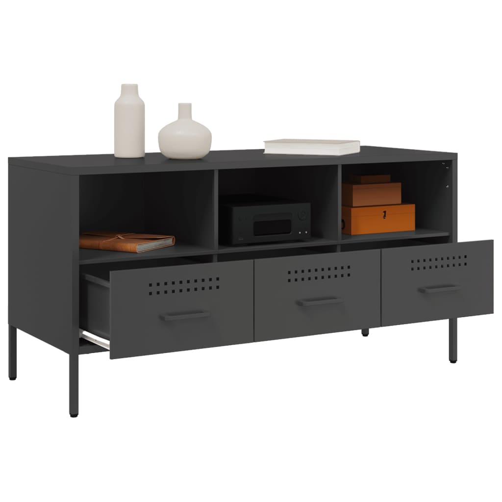 TV ormarić crni 100,5 x 39 x 50,5 cm čelični