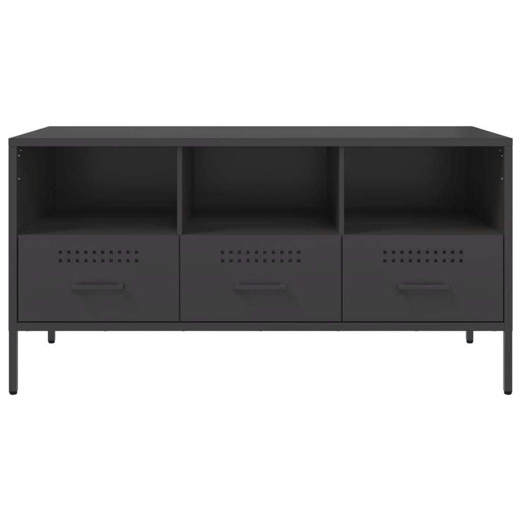 TV ormarić crni 100,5 x 39 x 50,5 cm čelični