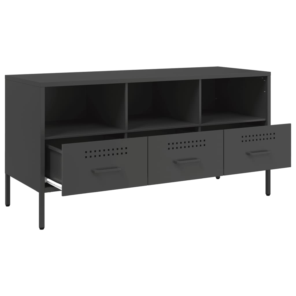 TV ormarić crni 100,5 x 39 x 50,5 cm čelični
