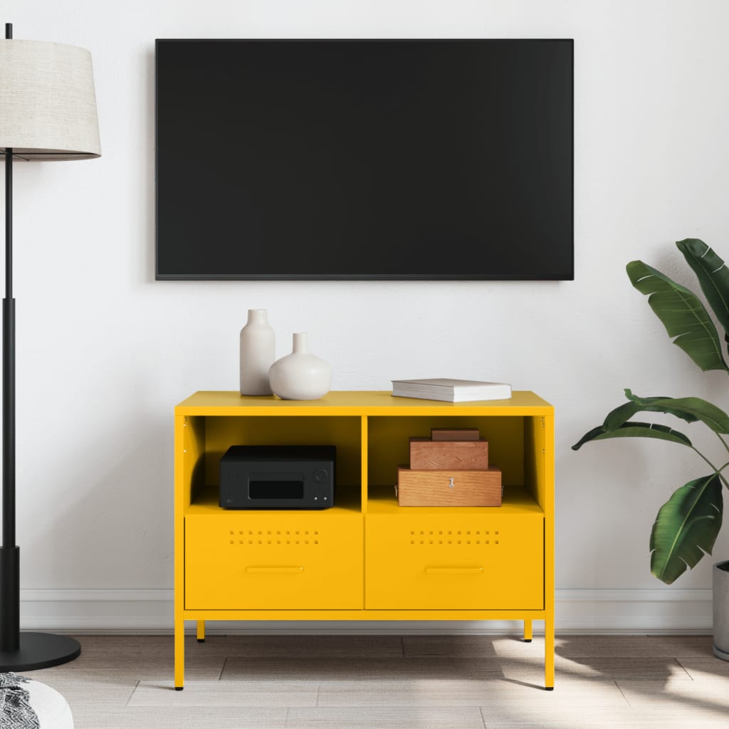TV ormarić boja senfa 68 x 39 x 50,5 cm čelični