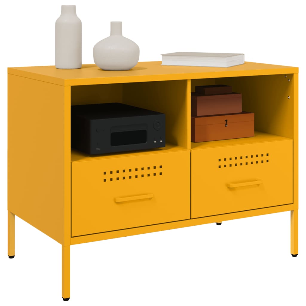 TV ormarić boja senfa 68 x 39 x 50,5 cm čelični