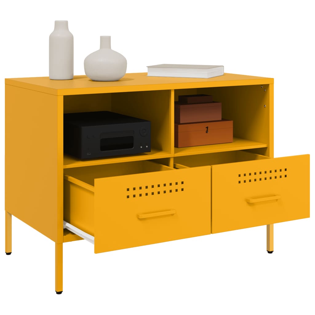 TV ormarić boja senfa 68 x 39 x 50,5 cm čelični