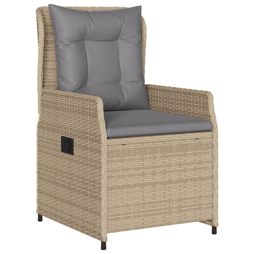 7-dijelni vrtni blagovaonski set od poliratana s jastucima bež 200 x 100 x 74 cm