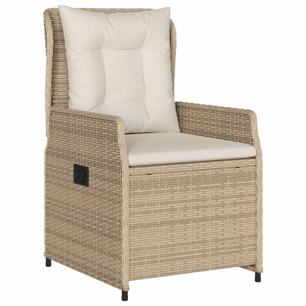 5-dijelni vrtni blagovaonski set od poliratana s jastucima bež 80 x 80 x 74 cm