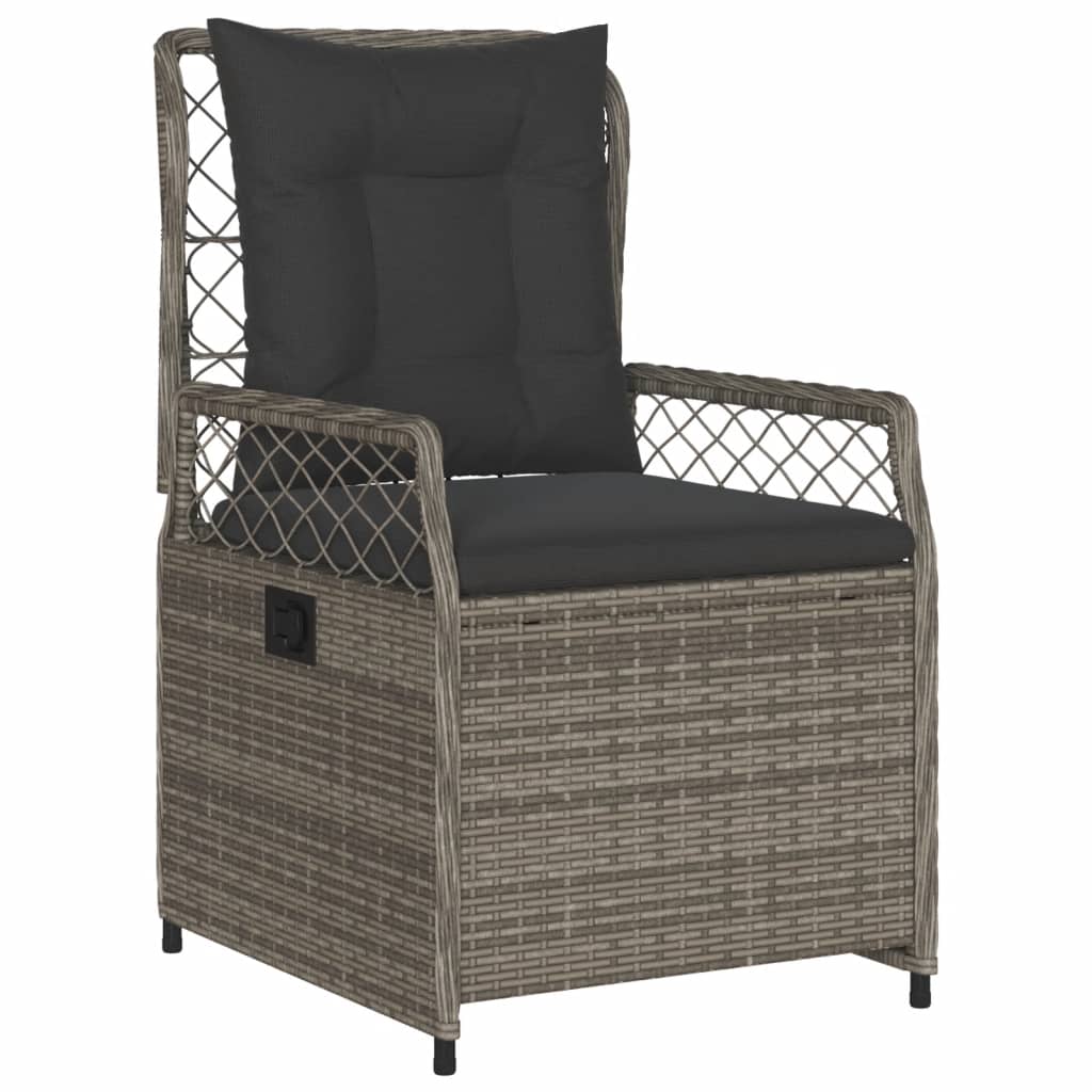5-dijelni vrtni blagovaonski set sivi od poliratana Siva 80 x 80 x 74 cm
