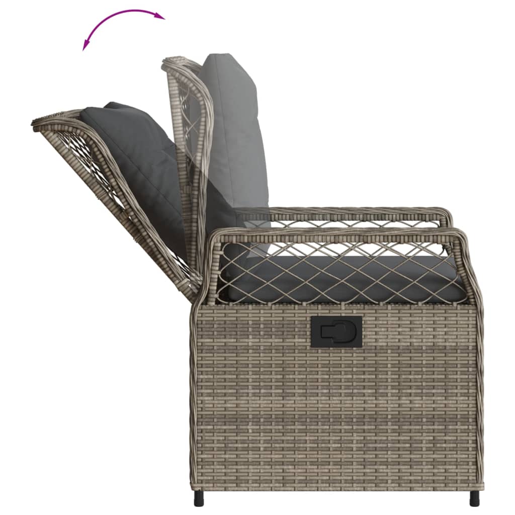 5-dijelni vrtni blagovaonski set sivi od poliratana Siva 80 x 80 x 74 cm