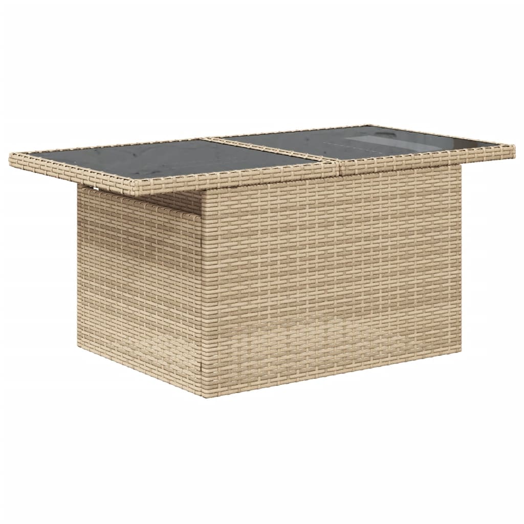 6-dijelni set vrtnih sofa s jastucima bež od poliratana 100 x 55 x 73 cm