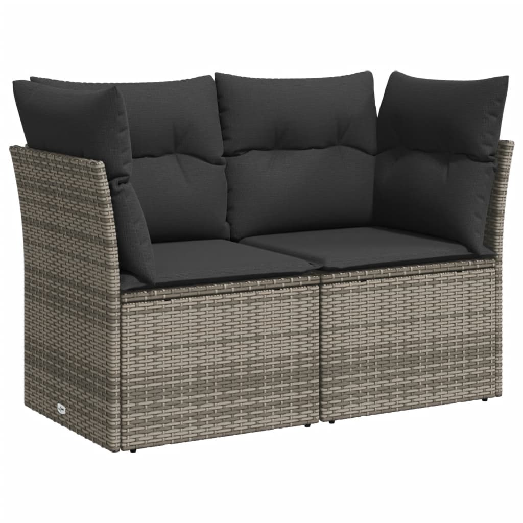 7-dijelni set vrtnih sofa sivi od poliratana Siva 100 x 55 x 73 cm