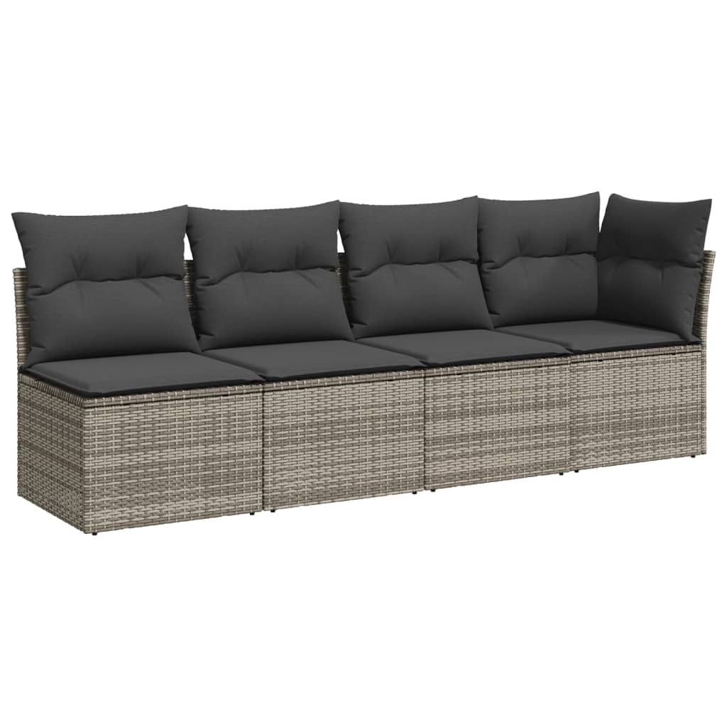 7-dijelni set vrtnih sofa sivi od poliratana Siva 100 x 55 x 73 cm