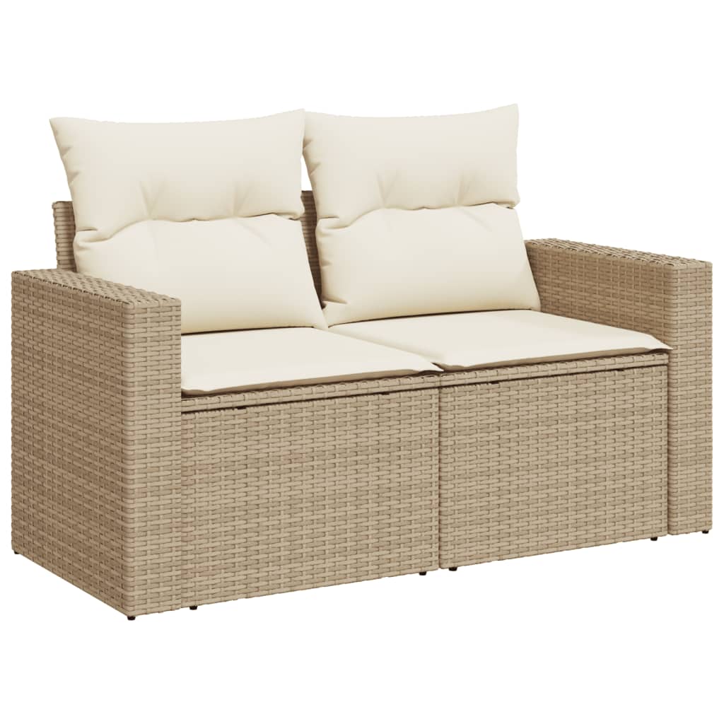 6-dijelni set vrtnih sofa s jastucima bež od poliratana 100 x 55 x 73 cm