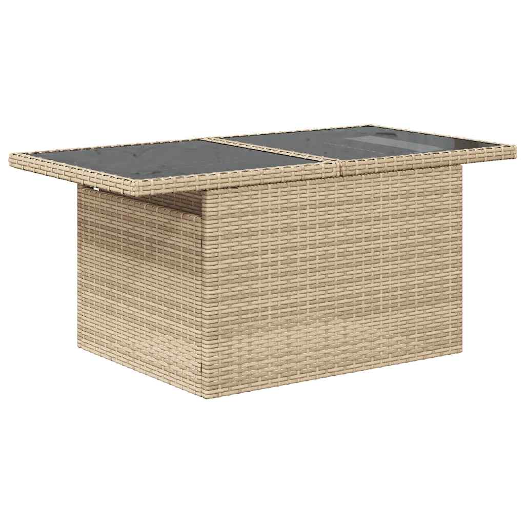 6-dijelni set vrtnih sofa s jastucima bež od poliratana 100 x 55 x 73 cm
