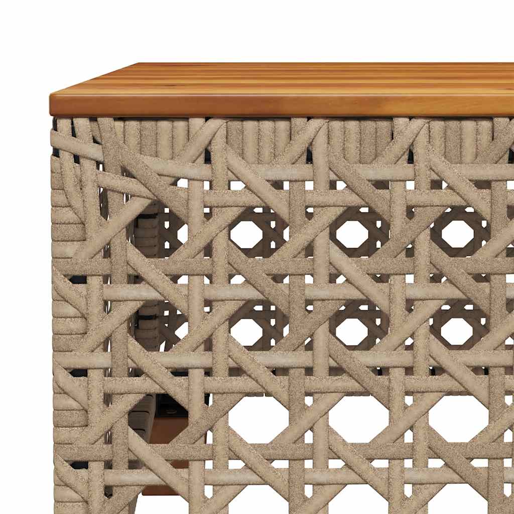 9-dijelni set vrtnih sofa s jastucima bež od poliratana 55 x 55 x 36 cm