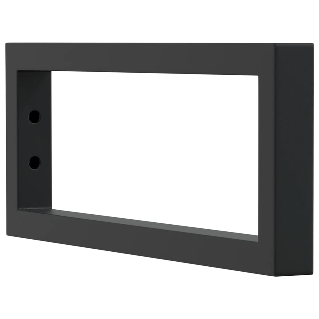 Nosači polica za umivaonik 2 kom crni pravokutni čelični Crna 15 x 40 cm