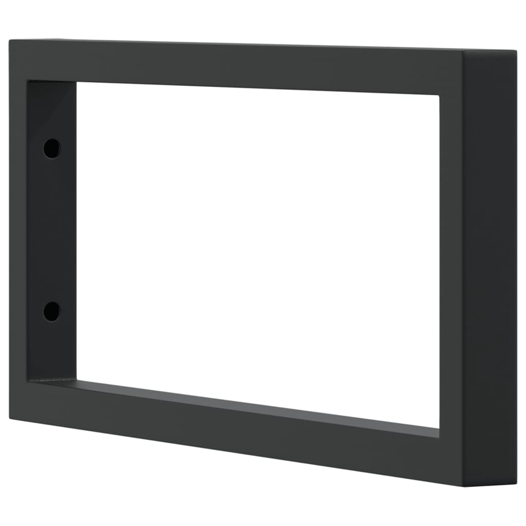 Nosači polica za umivaonik 2 kom crni pravokutni čelični Crna 20 x 45 cm