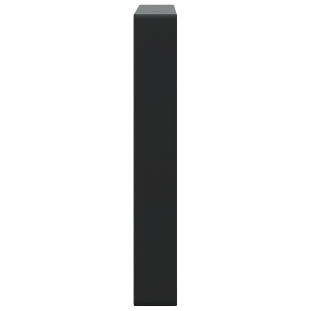 Nosači polica za umivaonik 2 kom crni pravokutni čelični Crna 20 x 45 cm