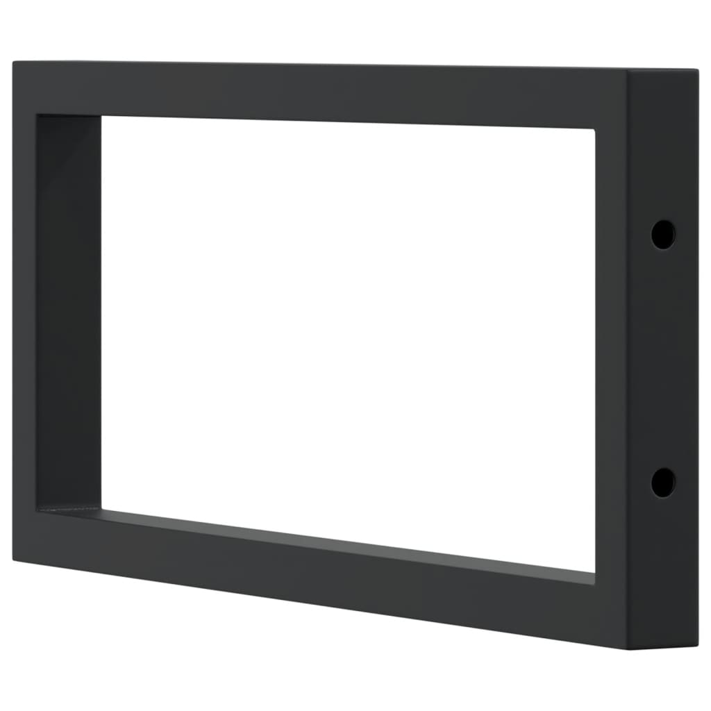 Nosači polica za umivaonik 2 kom crni pravokutni čelični Crna 20 x 45 cm
