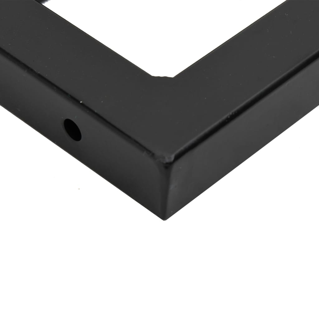 Nosači polica za umivaonik 2 kom crni pravokutni čelični Crna 20 x 45 cm