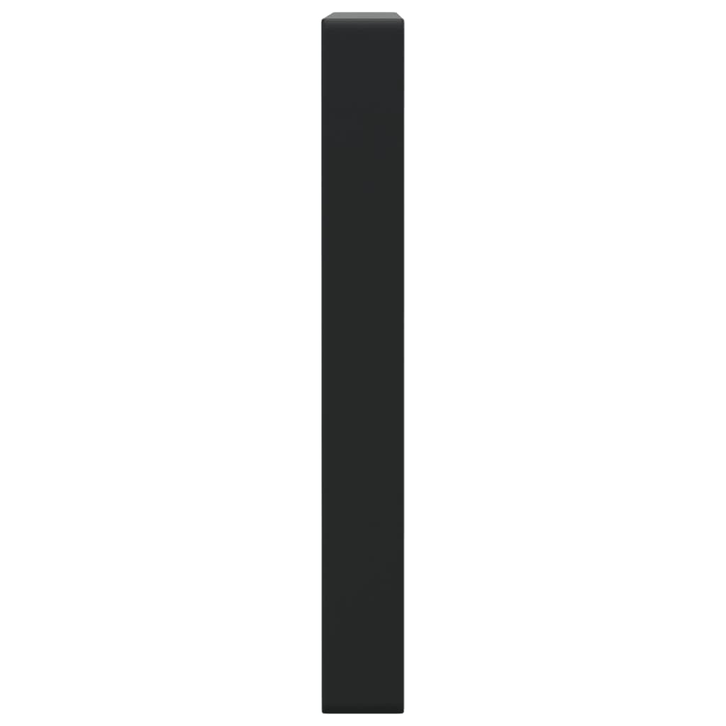 Nosači polica za umivaonik 2 kom crni pravokutni čelični Crna 25 x 55 cm