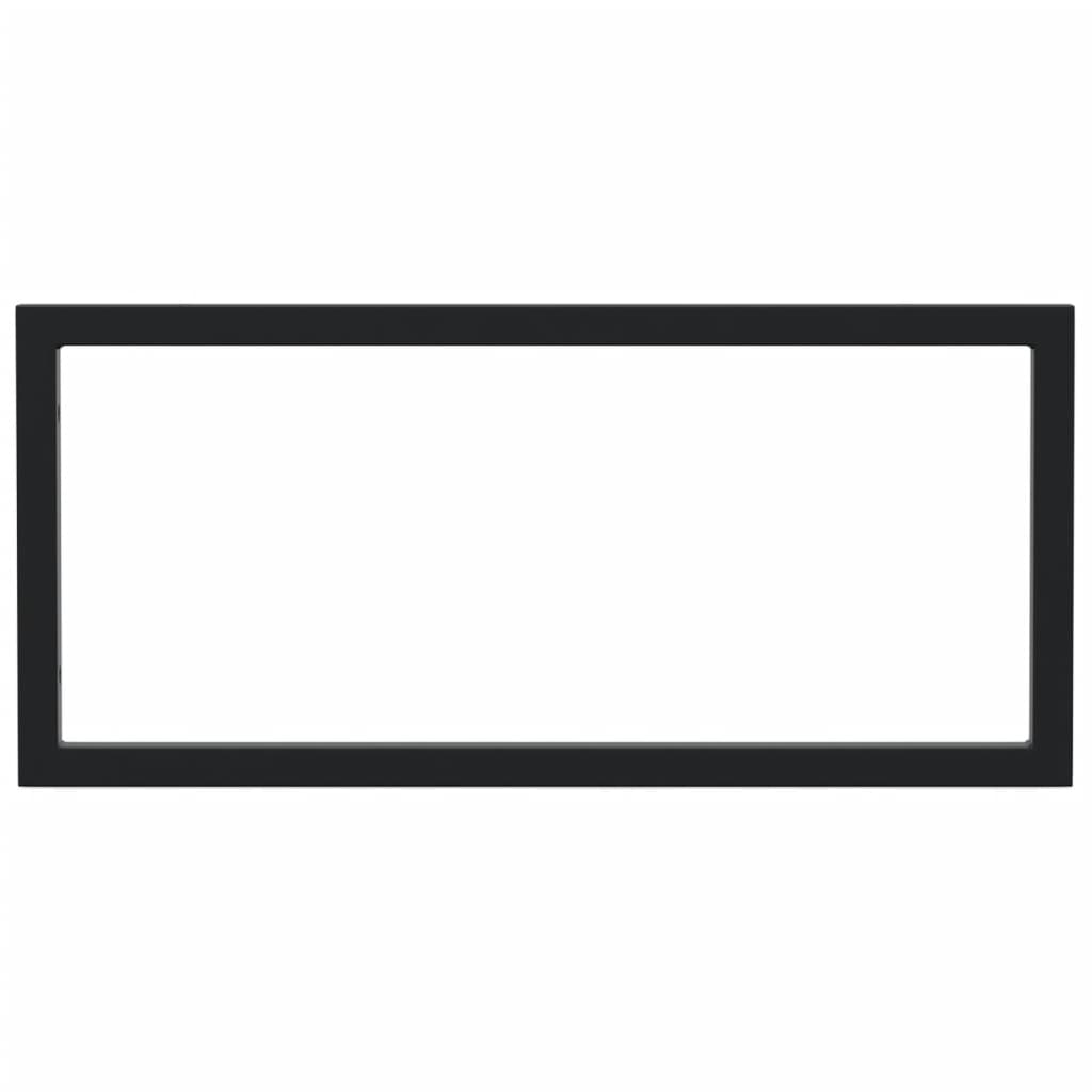 Nosači polica za umivaonik 2 kom crni pravokutni čelični Crna 25 x 55 cm