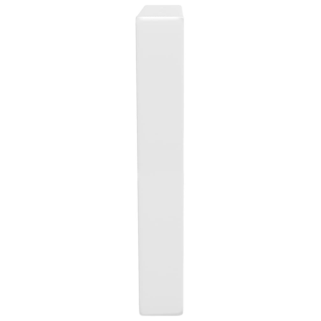 Nosači polica za umivaonik 2 kom bijeli trapezni čelični Bijela 20 x 45 cm